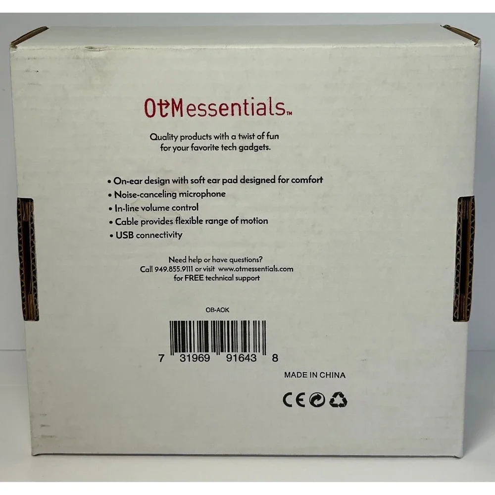 OtM essentials Stereo Headset USB Headphones with‎ Microphone Noise Cancelling